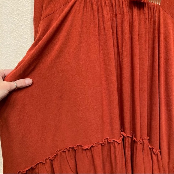 Boho Peasant High low Ruffle midi dress - Picture 9 of 16
